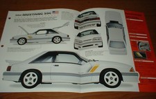 1989 Saleen Mustang Ssc Original Imp Brochure Poster White 87-93 5.0 Lx 89