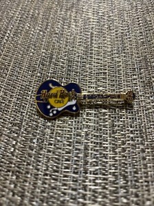 Hard Rock Cafe Pin Badge Singapore Blue Guitar