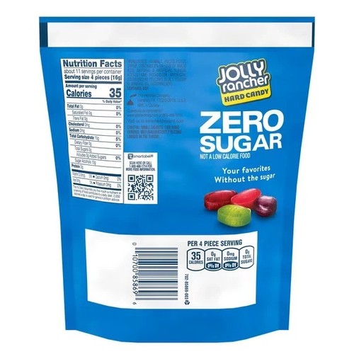 New Jolly Rancher Zero Sugar Assorted Fruit Flavored Hard Candy 6.1 oz ...