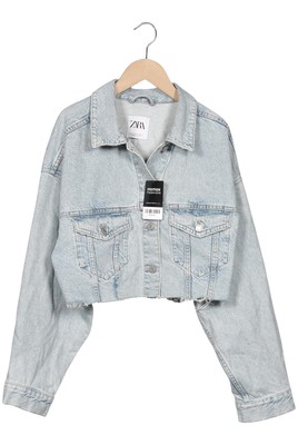 ZARA Jacke Damen Anorak Jacket Kurzmantel Gr. M Hellblau #uise422
