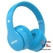 Kidstooth Headphones 68H Play Time,Volume Limit 85/94dB, Foldable Blue