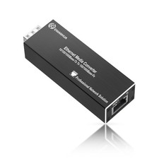 1 Pack Gigabit LC Fiber to Ethernet Media Converter, PoE PD, SFP Slot, RJ45