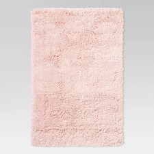 2'6"x3'10" Washable Plush Shag Accent Rug Pink - Room Essentials