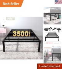 18-Inch Tall Twin Bed Frame - Heavy Duty Metal Platform for Maximum Stability