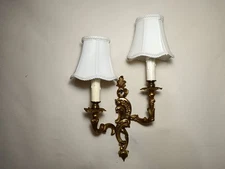 Wall lights (2), Double palace sconces, Victorian Baroque, Rococo, Napoleon III