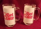 Vintage Diet Coke glass tumblers - CM1040