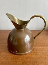 Vintage Copper and Brass  Water Jug Antique Old Country Cottage 
