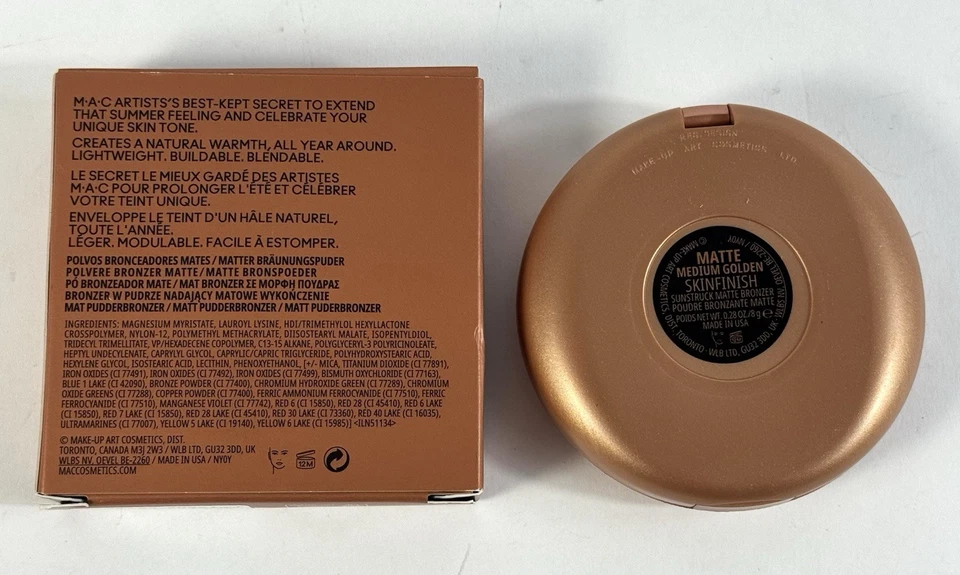 MAC Skinfinish Sunstruck Matte Bronzer NY0Y-02 Medium Golden 8g Bronzing Puder - Bild 3 von 3