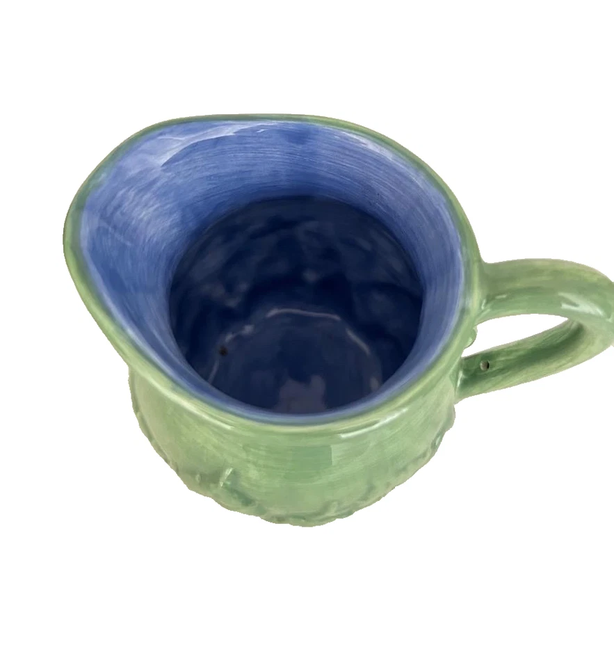 Portmeirion Sugar Bowl and Creamer Set Studio Duet Green Blue Leaf - Image 3 of 4