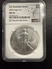 2023 $1 AMERICAN SILVER EAGLE- NGC MS70 U.S. Invention Series Chocolate Chip