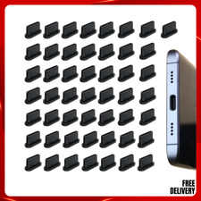 50 Pcs USB C Dust Plug USB Type C Anti Dust Plugs Cover Type C Charging Port