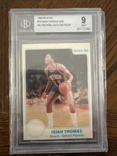MINT PERFECT BGS 9! 1985-1986 STAR COMPANY ISIAH THOMAS NO LOGO - ONLY 3 HIGHER