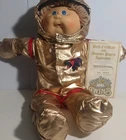 Cabbage Patch Kids pink blond loops head 4 pink gold astronaut outfit