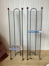 2x Disc Holder Storage DVD/Game Tower Rack Steel Wire Stand Holds 38 DVDs - Y2K