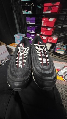 Nike Air Max 97 Men's Low Top Lace-Up Athletic Sneakers Black White Red