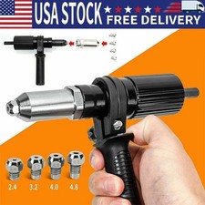 Electric Rivet Nut Gun Cordless Drill Pop Adapter Riveting Riveter Insert Tool