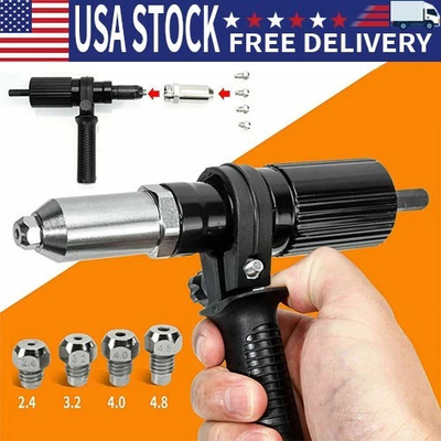 #ad Electric Rivet Nut Gun Cordless Drill Pop Adapter Riveting Riveter Insert Tool $8.49