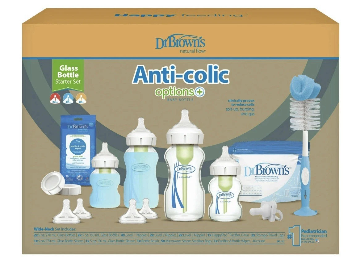 Dr. Brown's Options+ Anti-Colic Baby Bottle Set
Opens in a new window or tab