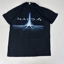 HALO 4 T Shirt Adult Large Black Front Graphic Print Microsoft Corp. 2012 X Box
