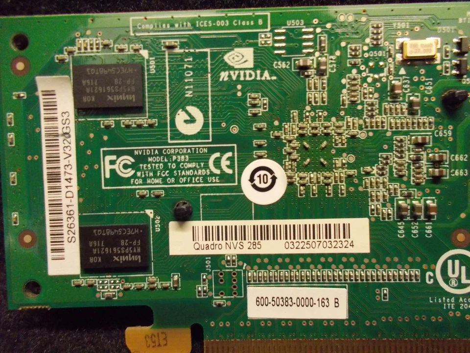 Nvidia Quadro NVS285 Dell p383, Graphic Card, 128 MB, Pci-E, DMS-59. #K-404-10 - Image 3 of 4