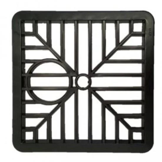 Drain Cover Square Gully Grid 6” 150mm Black Plastic Grate Leaf Guard Gutter