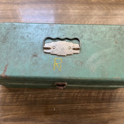 VINTAGE UNBRANDED 14X6 FISHING TACKLE BOX 1 DRAWER | eBay