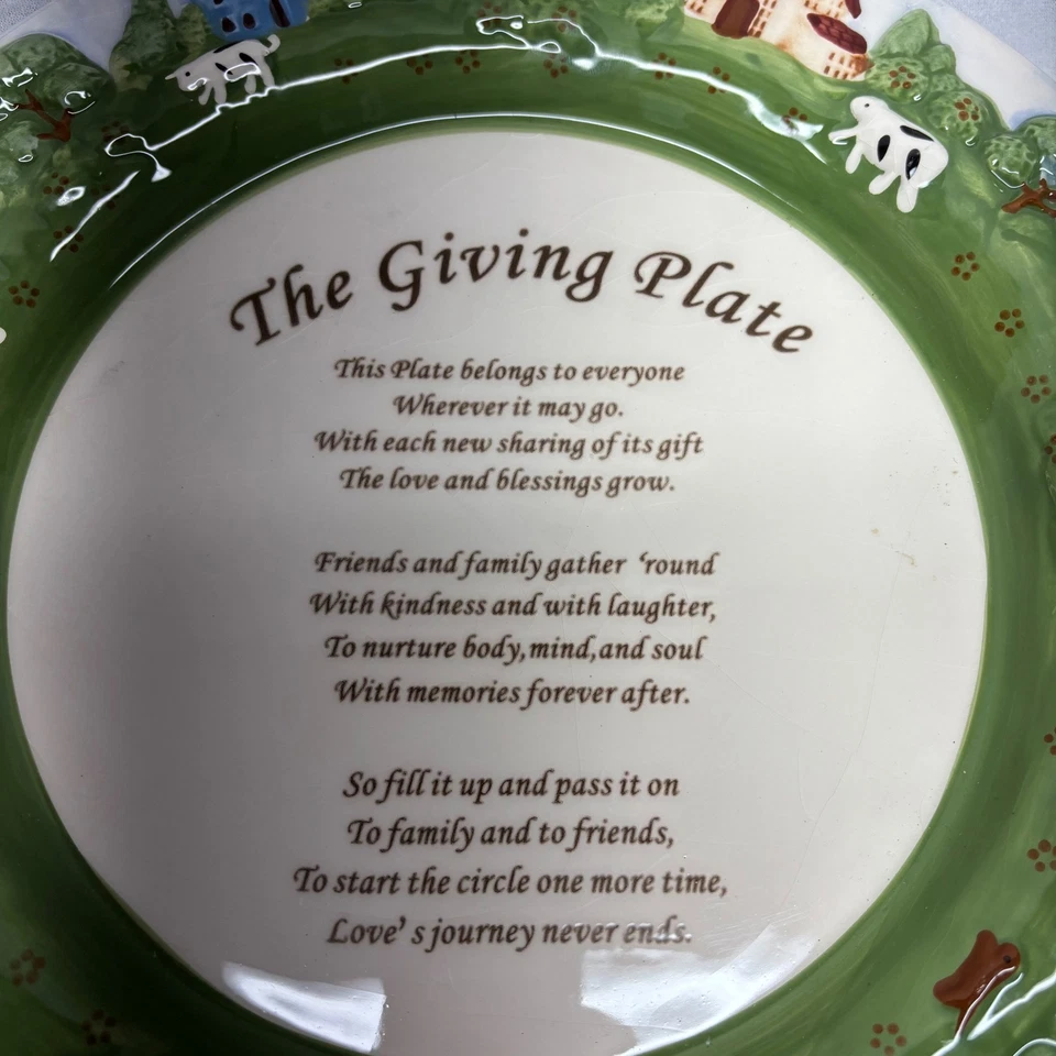 The Giving Plate Cerámica Decorativo Coleccionable Granja Escena de Campo Foto 2 de 4