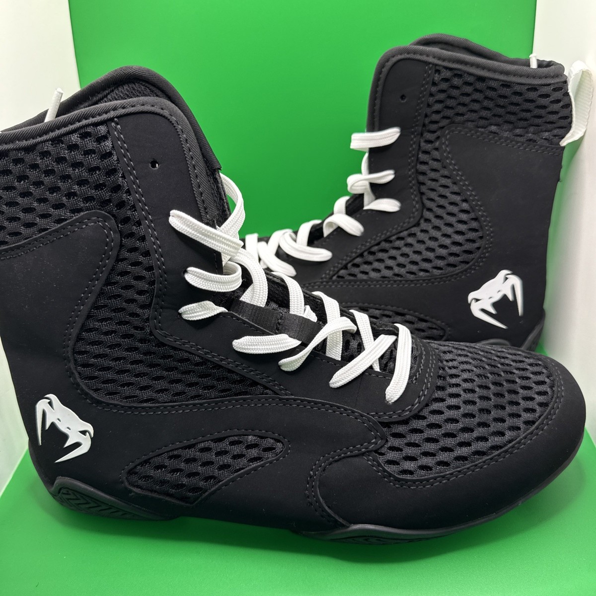 Venum Elite Boxing Shoes Mens 9 Black White Mid Cut VENUM-04958 Training Boots Venum Contender Boxing Shoes - Black/White - Venum Asia main image 2
