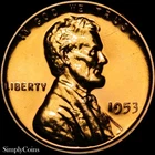1953 Lincoln Wheat Penny Proof GEM Uncirculated Cent Choice Red RD From US Set