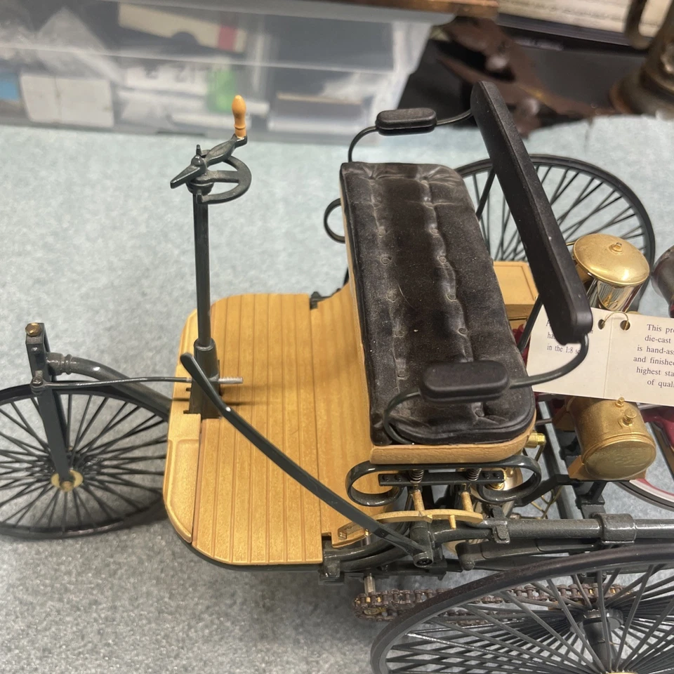 Franklin Mint 1886 Benz Patent Motorwagen 1:8 Diecast Car The First Automobile - Image 4 of 4