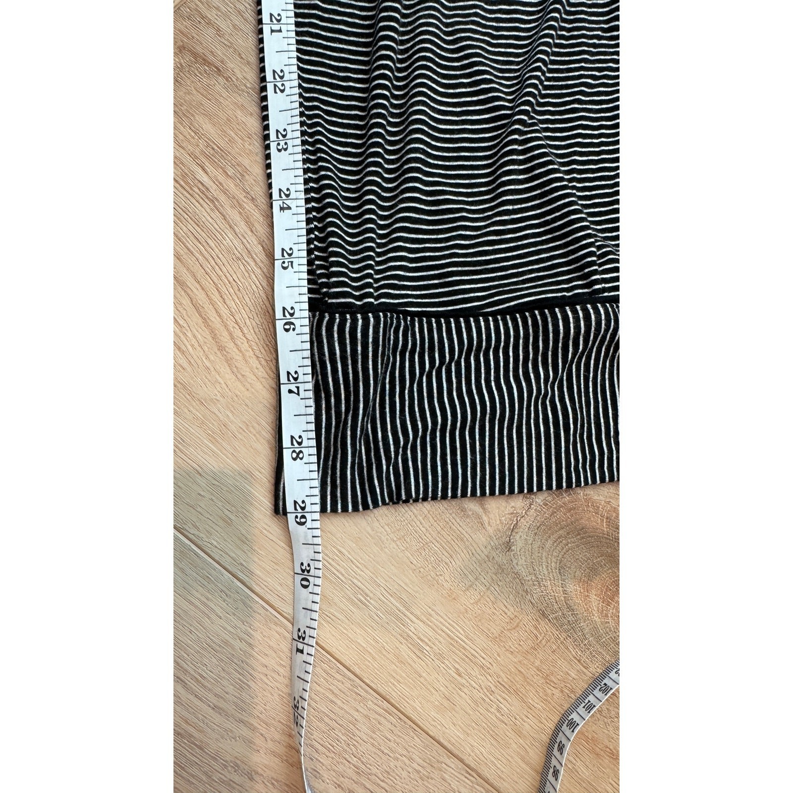 Maison du Soir Black & White Stripe Pajama Set Si… - image 12