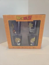 Dragon Ball Z Set Of 4 Goku, Gohan, Vegeta, Trunks Super Saiyan Shot Glasses 2oz