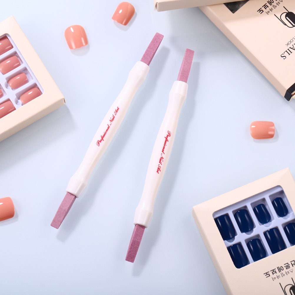 2 Pcs Dead Skin Remover Nail Polished Pen Manicure Buffing Tool Nail File