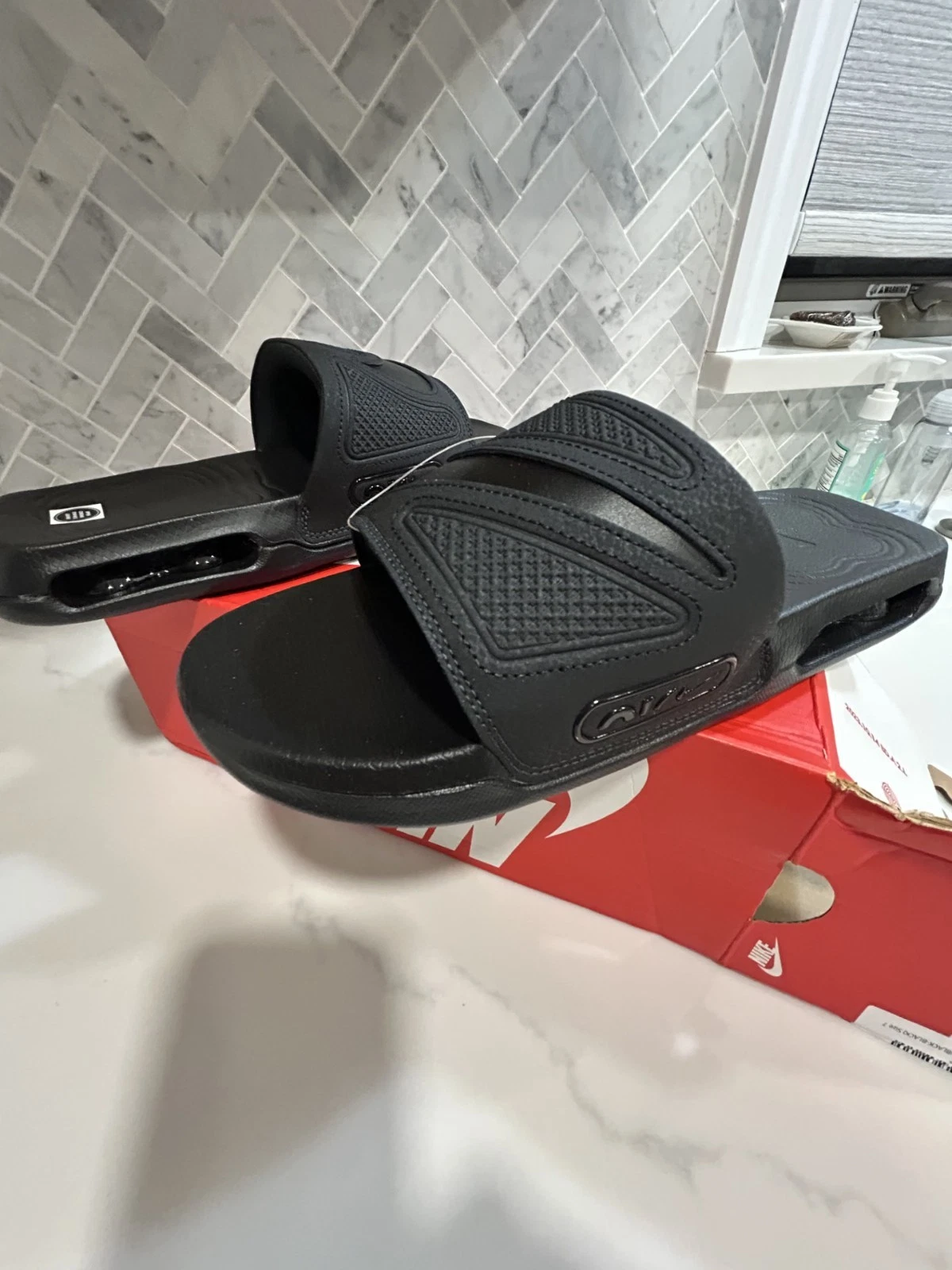 nike air max cirro slides nere nere nuove con scatola taglia uomo 7