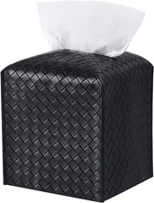 Tissue Box Cover PU Leather Tissue Holder Square Facial Tissue Case Facial Paper