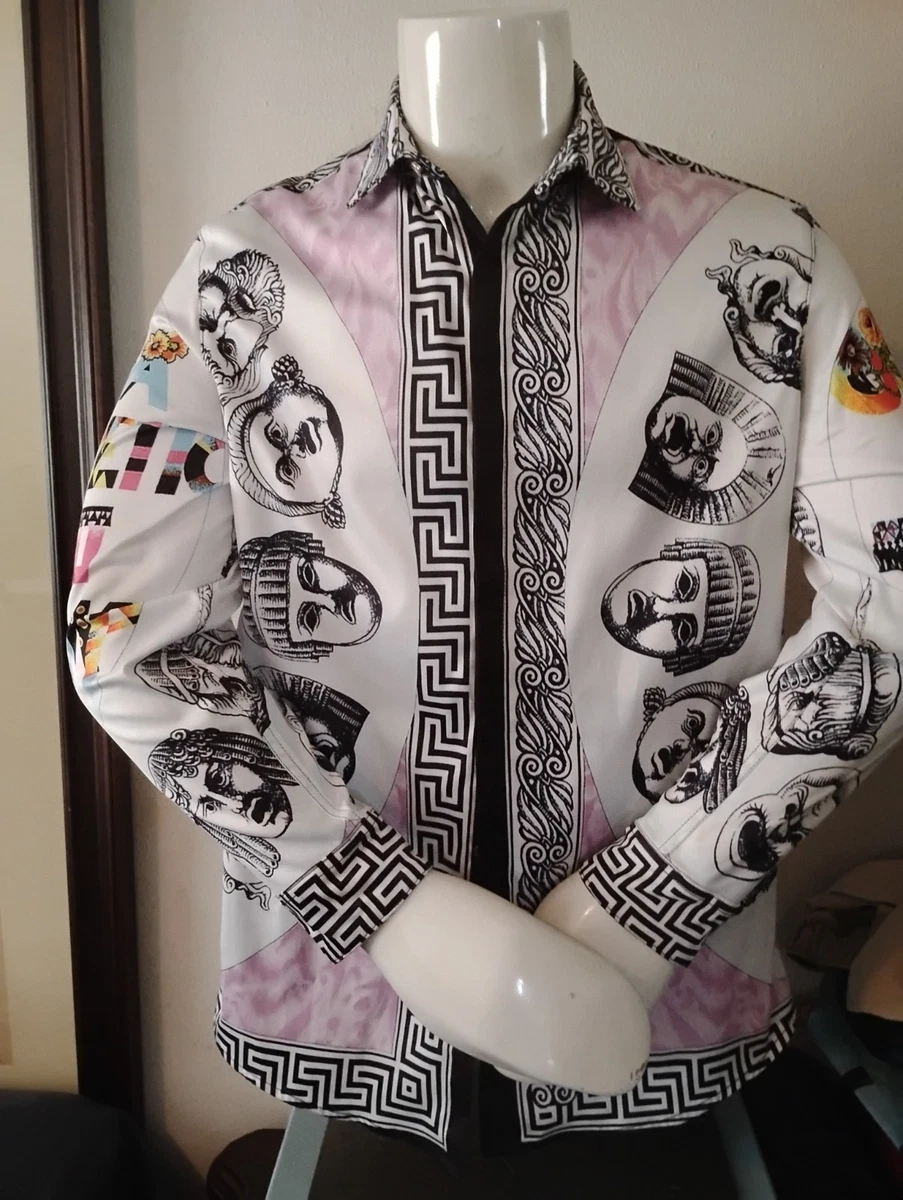 25+ Versace Long Sleeve Multicolor Shirts for Men for sale