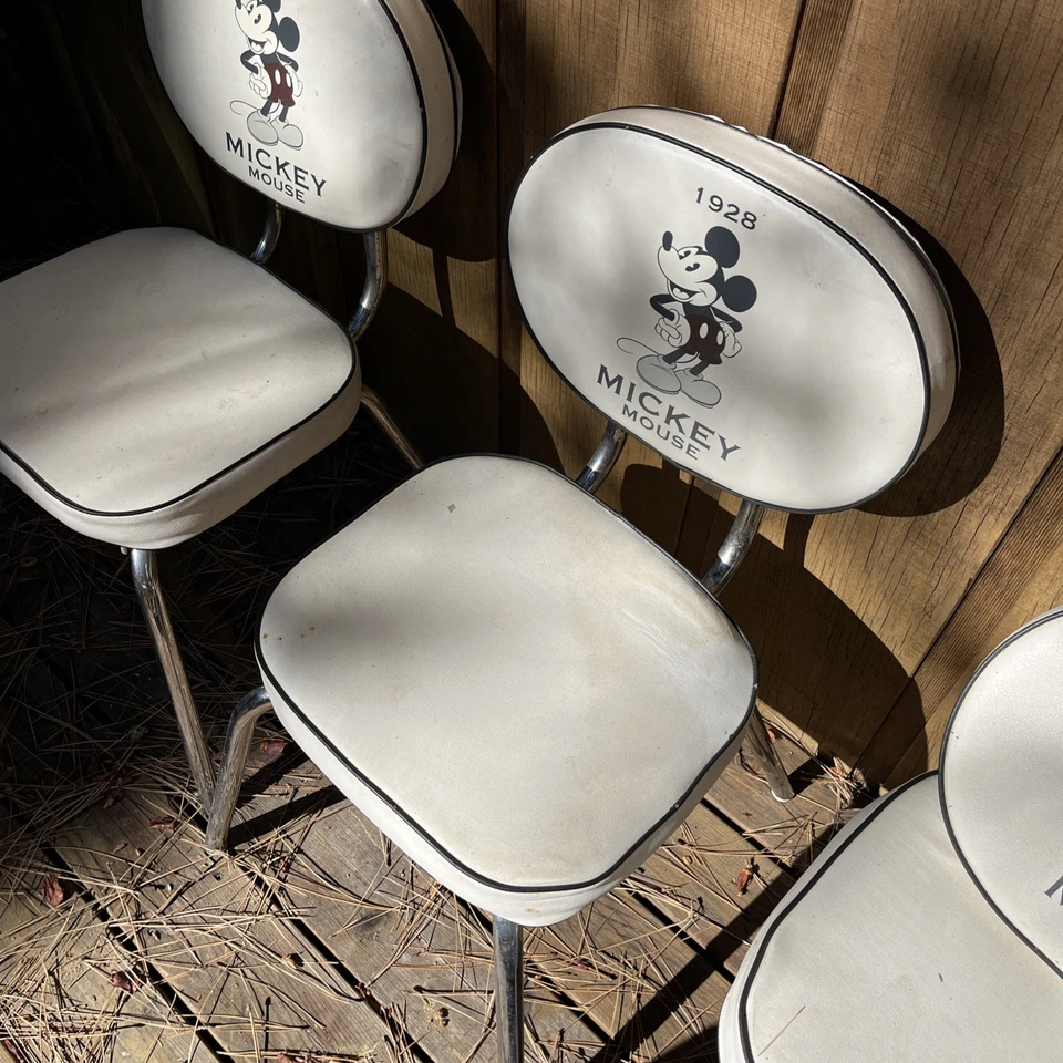 4 sillas retro MUY RARAS DECORACIÓN DISNEY Mickey Mouse coleccionables Disneyana DE COLECCIÓN Foto 4 de 4