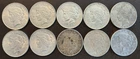 10 Peace 90% Silver Dollars $1- 1922  1923- Philly Denver San Fran US Mint Coins