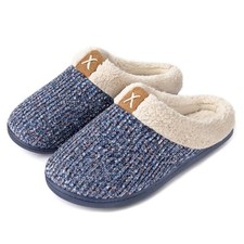 Women's Indoor Outdoor Slipper Memory Foam 9-10 Light Blue