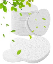 50-Count Compressed Facial Sponges for 1 Count Pack of 50 , Love-white