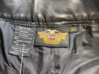 Vintage Harley Davidson Leather Pants Motorcycle Size 32