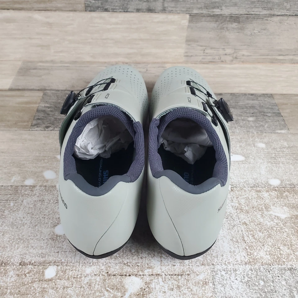 禧玛诺 SH-RC300 Dynalast 女式公路自行车鞋 8 码淡绿色自行车运动鞋 — 第 3/4 张图片