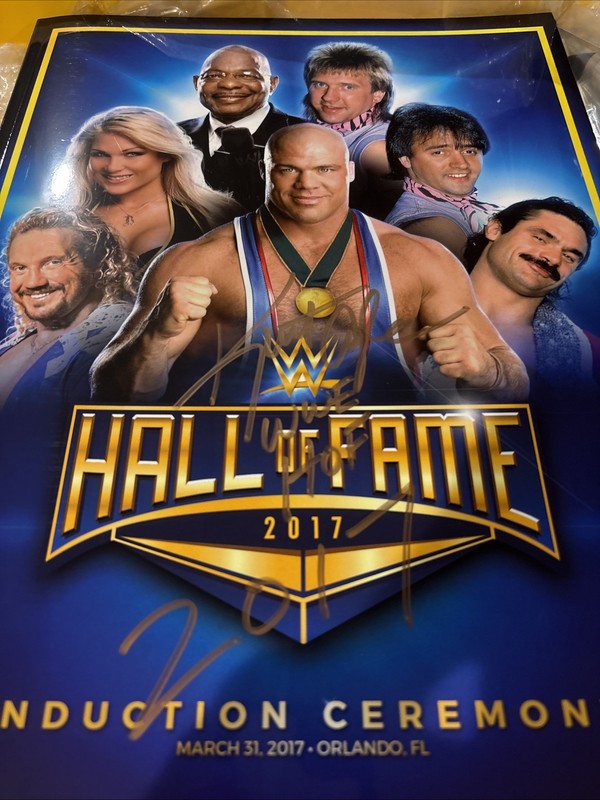 Kurt Angle Signed Wrestlemania Program 2017
