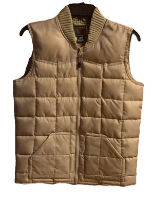 Roper Vest Large 12-14 Boys Tan with Zipper and Pockets 100% Polyester