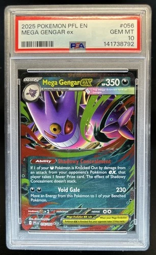 2025 Pokemon Phantasmal Flames Mega Gengar ex Double Rare #056/094 PSA 10