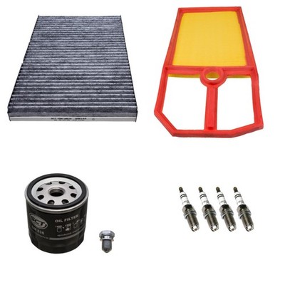 Filter-Satz mit Zündkerzen Inspektionspaket für VW Golf 4 IV 1.4 16V 55kW 75PS