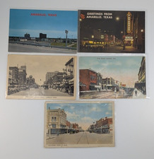 Postcards Street Views Amarillo Texas Lot of 5 Color & Black & White Vintage