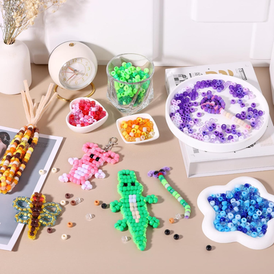500 cuentas de poni de estrella, cuentas de agujero grande, cuentas acrílicas multicolor, pulsera Kawaii arco iris, collar de joyería, cuentas artesanales para Navidad, regalo de San Valentín