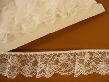 Gathered Cream Lace 5 metres  48491 