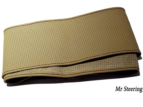 Housse De Volant En Cuir Perforé Beige Pour Toyota Land Cruiser 100 (1998-2007) - Installation Facile